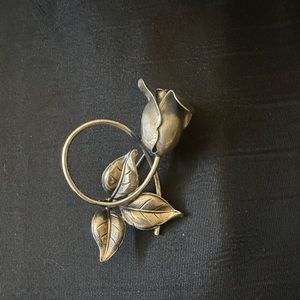 Vintage Beau Sterling Flower Brooch